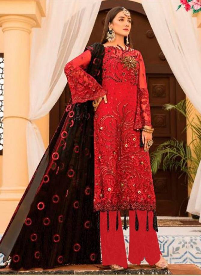 RAMSHA RAMSHA VOL-7 Fancy Festive Wear Heavy Butterfly Net With Embroidery work Pakistani Salwar Suits Collection
